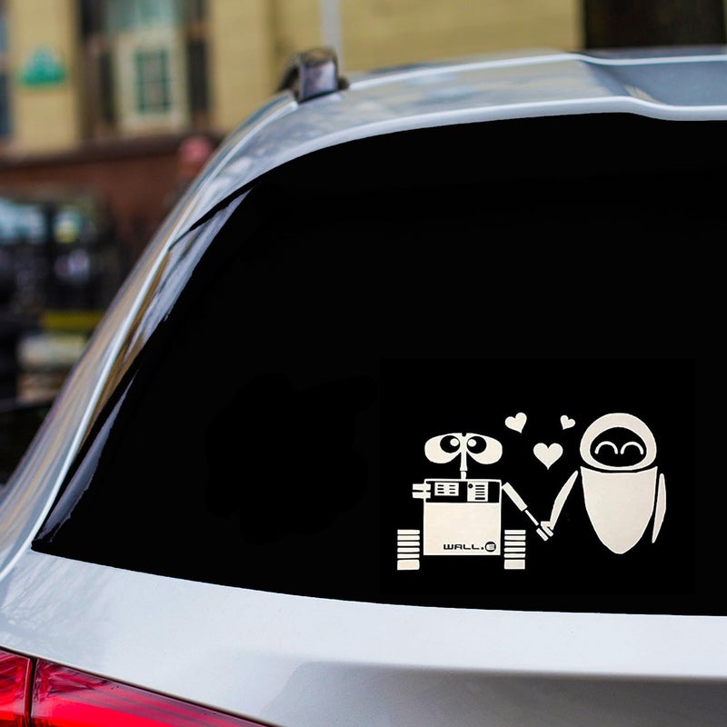 H-TRADINGS Love Wall-E White 7 Inches Approx Cars, Jet Ski,Pontoon, Walls,Laptop,Die-Cut Vinyl Stickers Decals Vans SUV,Trucks, Windows,Bumper - Image 1